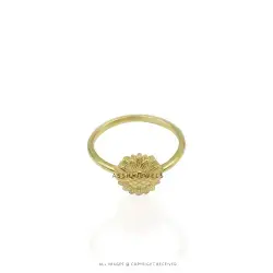 Sunflower Ring in Gold Plated Silver