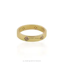 White CZ Cigar Band Ring in 925 Sterling Silver